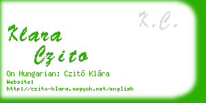 klara czito business card