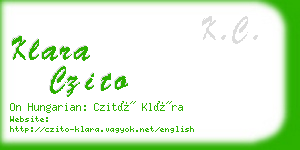 klara czito business card